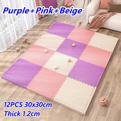 Baby Play Mat 12PCS Thick 1.2cm Activities for Play Mats Tatame Baby Mat Playroom Mat Floor Noise Mat Puzzle Mat Crawling Mat