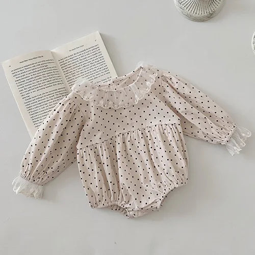 Barboteuse à manches longues pour bébé fille, nouvelle collection automne 2024, en coton imprimé, combinaison pour bébé fille de 0 à 24 mois