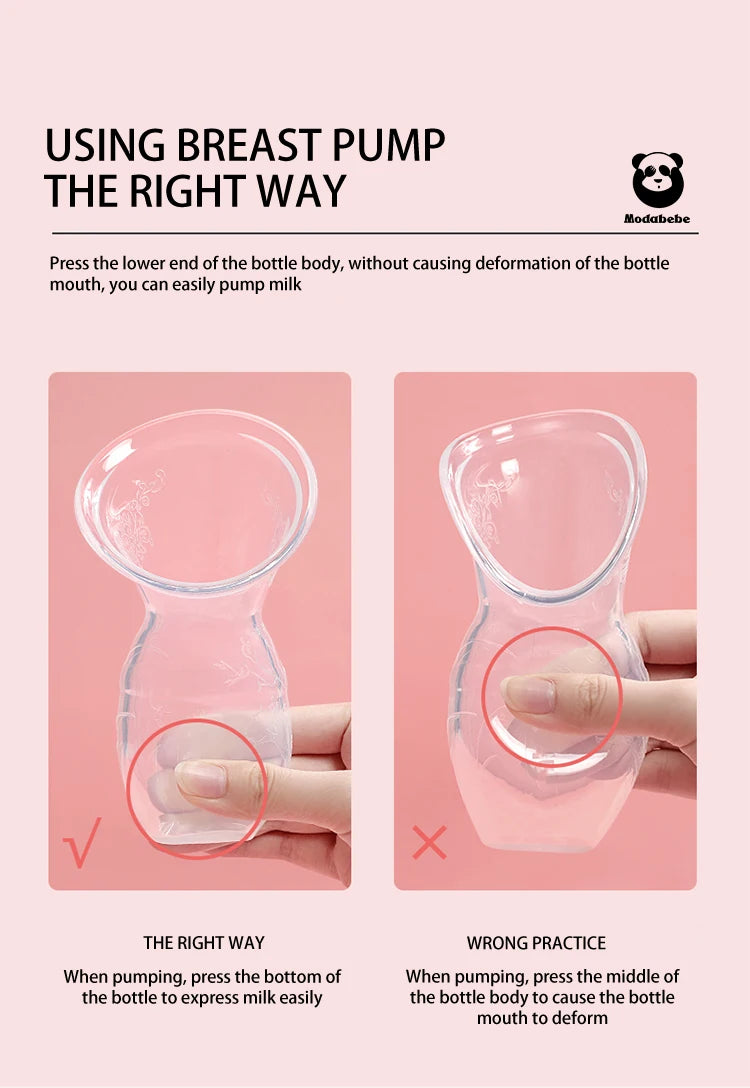 Modabebe Maternal Milk Collector Food Grade Silicone Manual Breast Silicone Pumps Breast Milk Savers