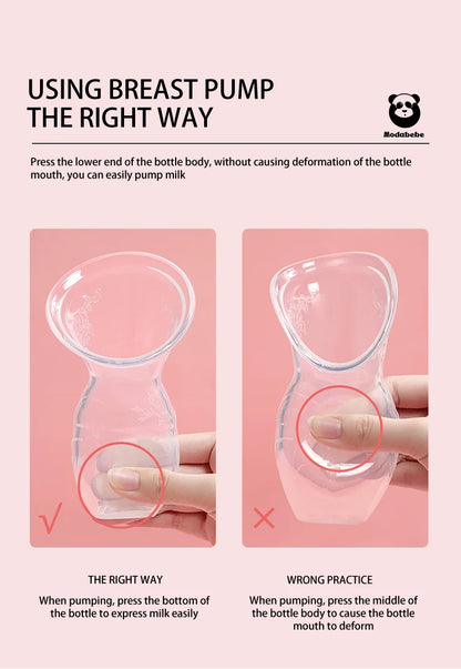 Modabebe Maternal Milk Collector Food Grade Silicone Manual Breast Silicone Pumps Breast Milk Savers