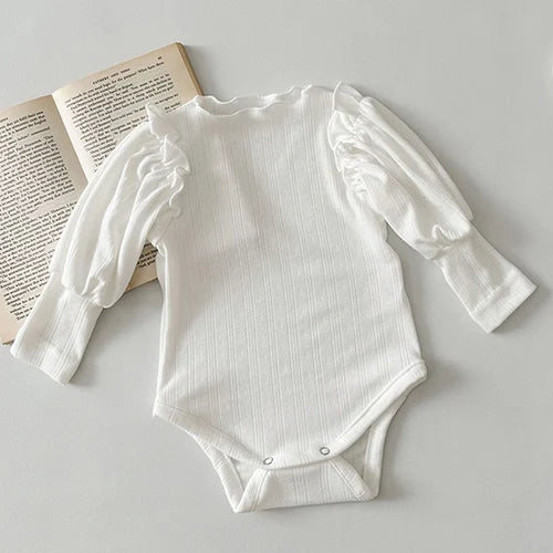 Barboteuse à manches longues pour bébé fille, nouvelle collection automne 2024, en coton imprimé, combinaison pour bébé fille de 0 à 24 mois