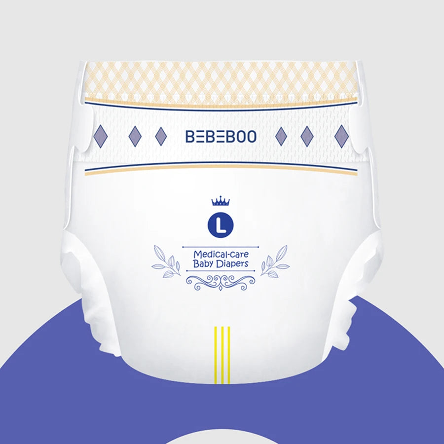 Bebeboo ultra-thin baby diapers use crystal clear water locking molecular structure to achieve instant suction and dryness