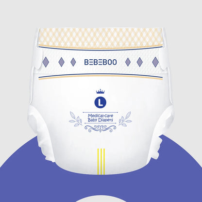 Bebeboo ultra-thin baby diapers use crystal clear water locking molecular structure to achieve instant suction and dryness