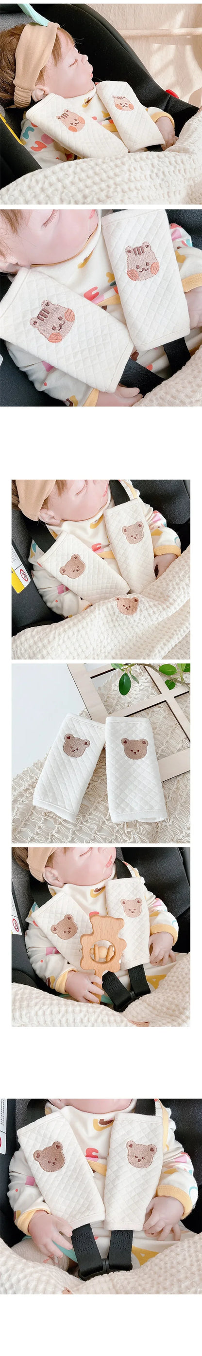 Cushion Shoulder Strap Cover Chest Protection Vehicle Seat Cushion for Kid Soft Pad Anti-strangling Baby Safety Belt Accessories