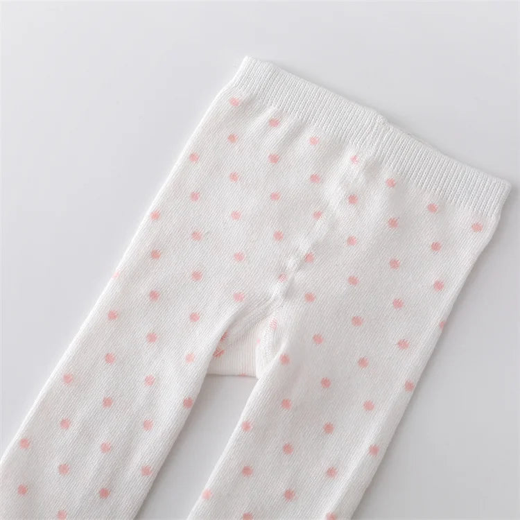 Lot de 4 paires de collants tricotés moulants pour bébé fille, en coton imprimé, pour nouveau-né, décontractés, de 0 à 12 mois