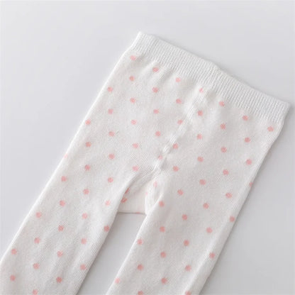 Lot de 4 paires de collants tricotés moulants pour bébé fille, en coton imprimé, pour nouveau-né, décontractés, de 0 à 12 mois