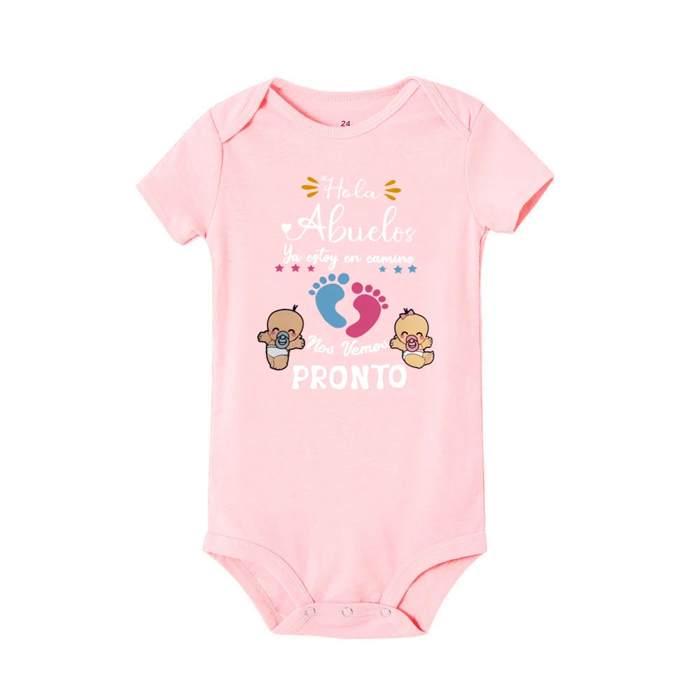 J'ai hâte de vous rencontrer grand-mère et grand-père, body pour bébé, annonce de grossesse, barboteuse, vêtements de révélation de bébé pour grands-parents