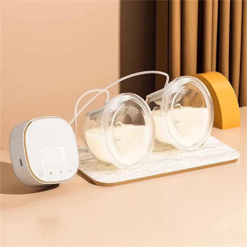 Tire-lait électrique double, rechargeable, facile à transporter, pour l'extérieur, USB, portable, mains libres, extracteur de lait portable, sans BPA