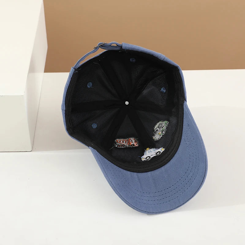 Children 's Sports Hats School Baby Boys Baseball 2025 Summer Embroidered Vehicles Outdoor Kids Caps for 2-8Years Adjustable