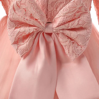 Robes de princesse à manches longues pour nouveau-né, tenue de fête, de mariage, de baptême, de fête ...