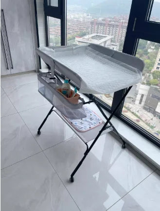 Multi-functional Baby Care Table, Newborn Baby Touch Table, Baby Diaper Changing Portable, Foldable Washable Bath Stand
