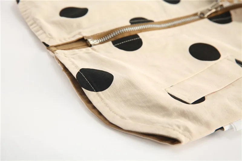 Veste bébé bébé fille coupe-vent printemps et automne nouvelle veste à capuche double face à pois pour enfants veste bébé garçon