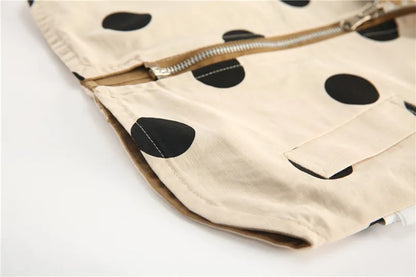 Veste bébé bébé fille coupe-vent printemps et automne nouvelle veste à capuche double face à pois pour enfants veste bébé garçon