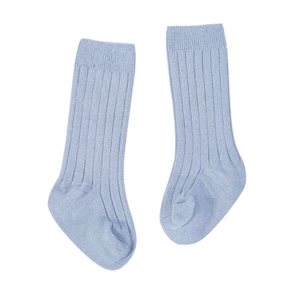 Chaussettes tendance en coton pour nouveau-né, couleur bonbon unie, longues, pour enfants, filles et garçons