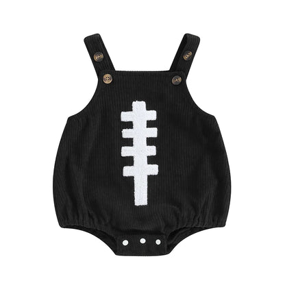 2024-05-29 Lioraitiin 0-12M Nouveau-né Bébé Garçons Filles Salopette Sans Manches Football Broderie Barboteuses Nouveau-Né Été Automne Tenue