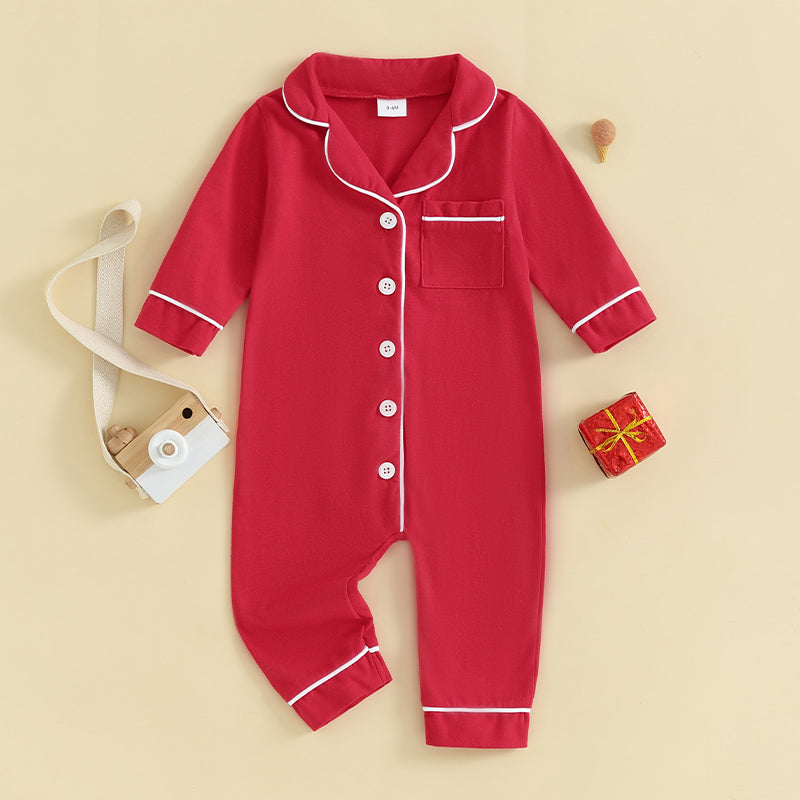 Barboteuse pour bébé garçon et fille, pyjama patchwork, col rabattu, boutons, manches longues, combinaison pour nourrisson, vêtements de nuit printemps-automne