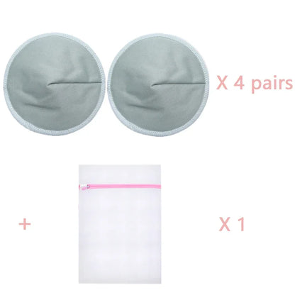 Lot de 4 paires de coussinets d'allaitement réutilisables de haute qualité, doux pour la peau des femmes enceintes, lavables après l'accouchement, accessoire d'allaitement
