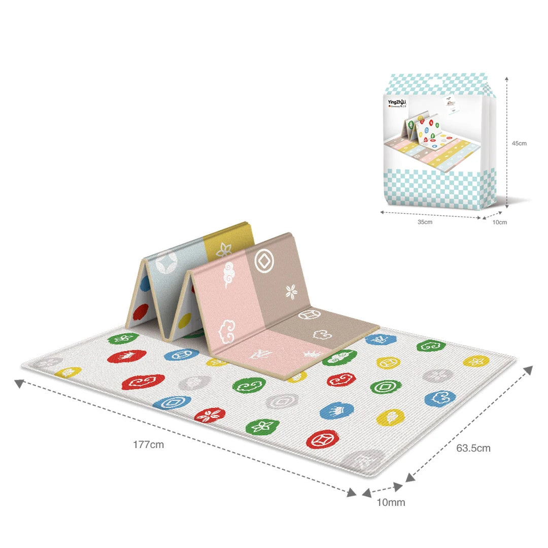 Activities mat for baby Outdoor Camping Mat Foldable Play Mat Double-Sided Cartoon Pattern Waterproof Carpet Easy to Carry