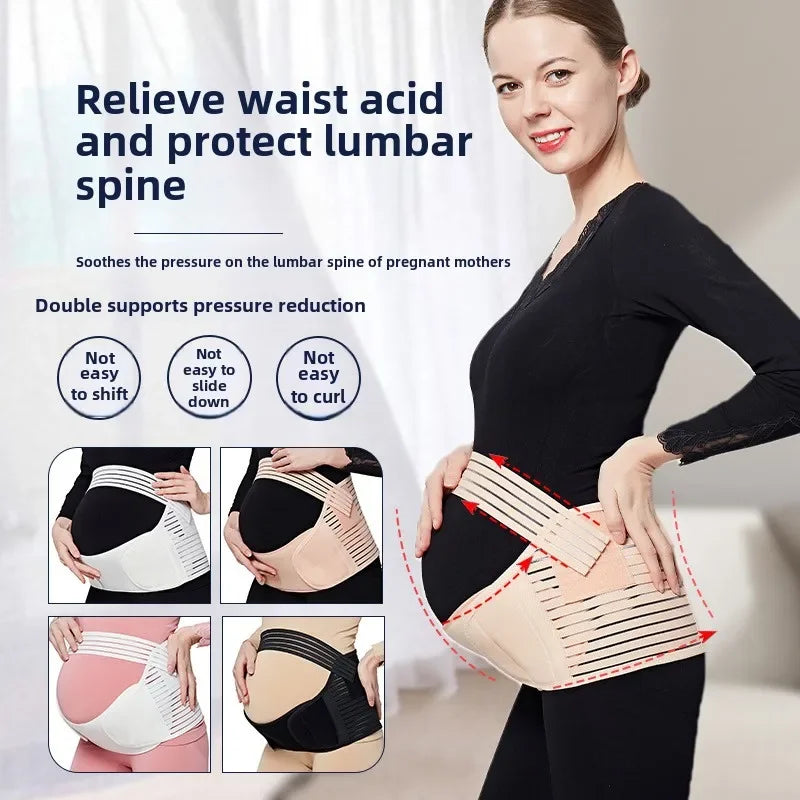 Ceinture de maternité 3 en 1, bande de soutien pour la grossesse avec bande ventrale pour soulager la douleur et la récupération post-partum, ceinture réglable