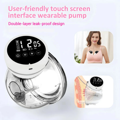 Tire-lait portable électrique indolore double face entièrement automatique intégré mains libres collecteur de sein allaitement maternel