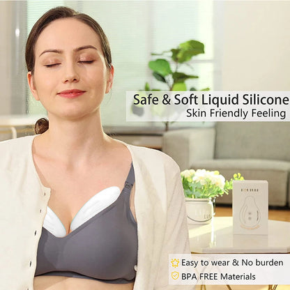 Masseur d'allaitement chauffant, masseur électrique en silicone souple pour les seins obstrués, améliore le flux de lait post-partum.
