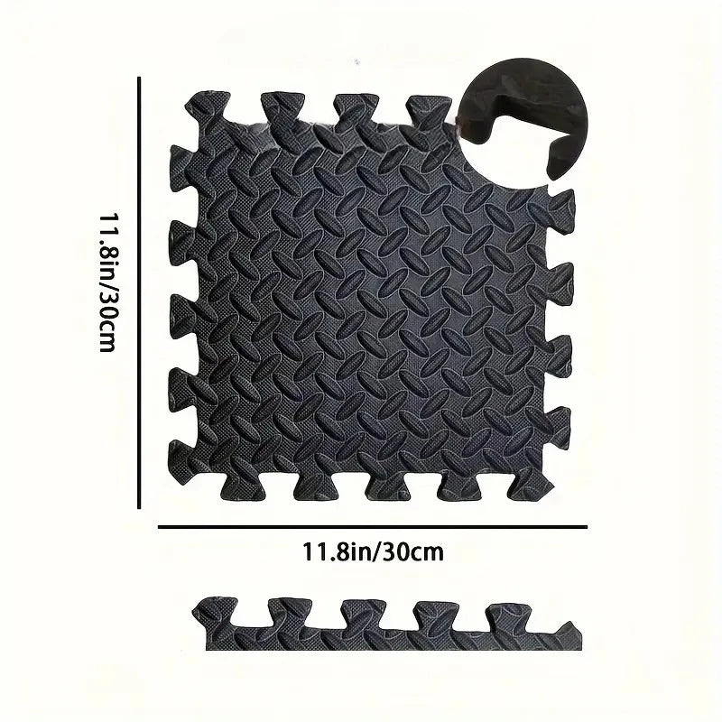 16-Piece Baby Activity Mat Leaf Pattern Anti-slip Shock-absorbing Interlocking Floor Tiles Suitable for Bedroom and Living Room