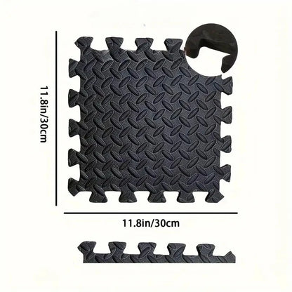 16-Piece Baby Activity Mat Leaf Pattern Anti-slip Shock-absorbing Interlocking Floor Tiles Suitable for Bedroom and Living Room