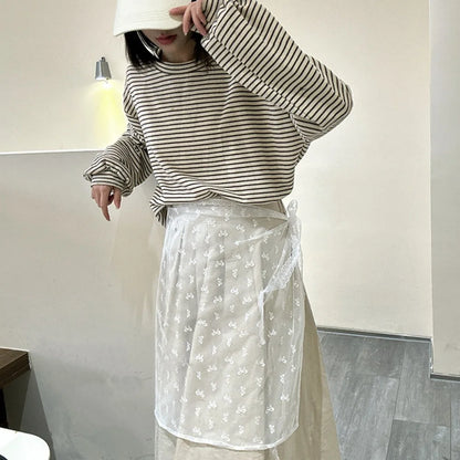 Jupe Harajuku à lacets superposés en dentelle pour femme