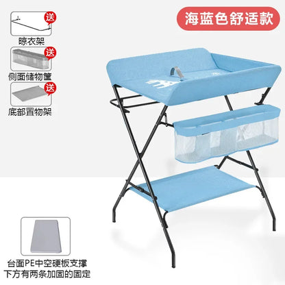 Multi-functional Baby Care Table, Newborn Baby Touch Table, Baby Diaper Changing Portable, Foldable Washable Bath Stand
