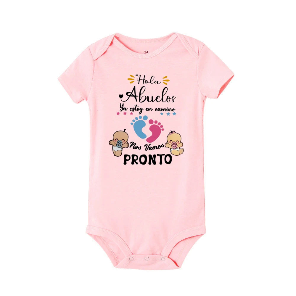 J'ai hâte de vous rencontrer grand-mère et grand-père, body pour bébé, annonce de grossesse, barboteuse, vêtements de révélation de bébé pour grands-parents