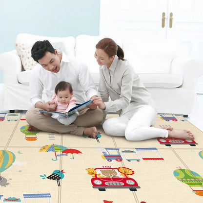 Double-sided Foldable Children Carpet Cartoon Baby Play Mat Educational Baby Activity Carpet Waterproof and Easy to Store