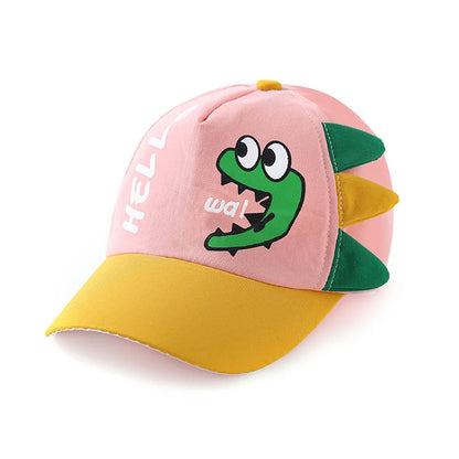 Cute Dinosaur Baby Bucket Hat Summer Newborn Baseball Cap Outdoor Beach Kids Baby Boy Girl Cartoon Bear Sun Hats Bonnets