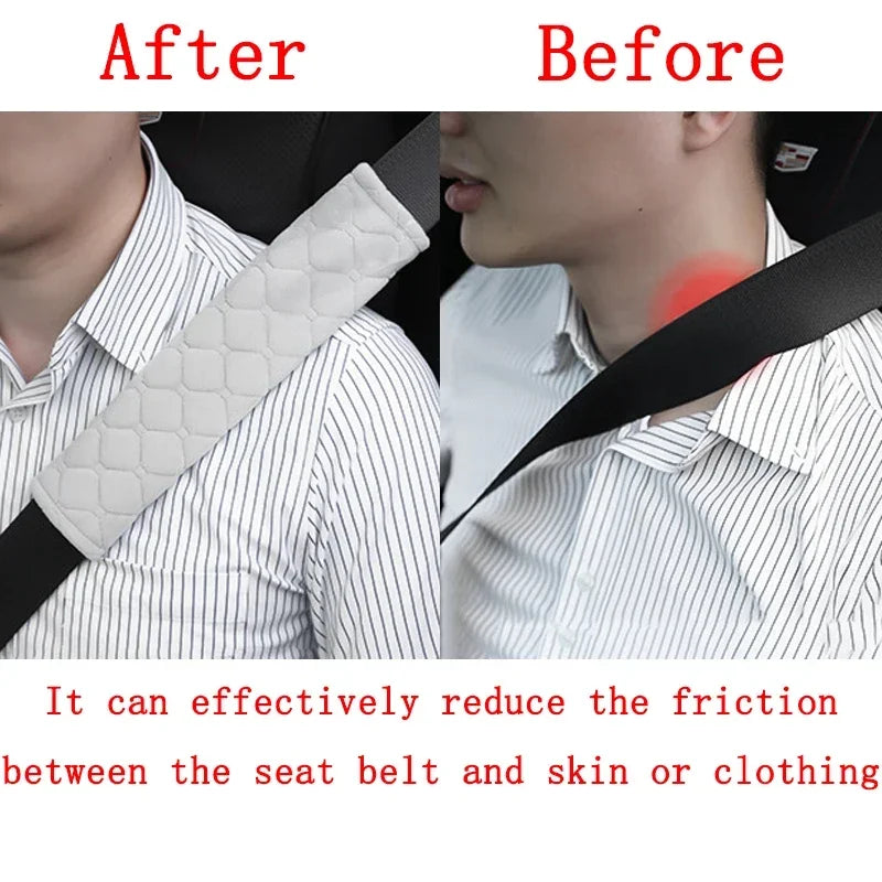 Universal Car Seat Belt Cover Adjustable Plush Car Safety Belt Cover Shoulder Pad for Kids Child Adults Car Interior Accessories