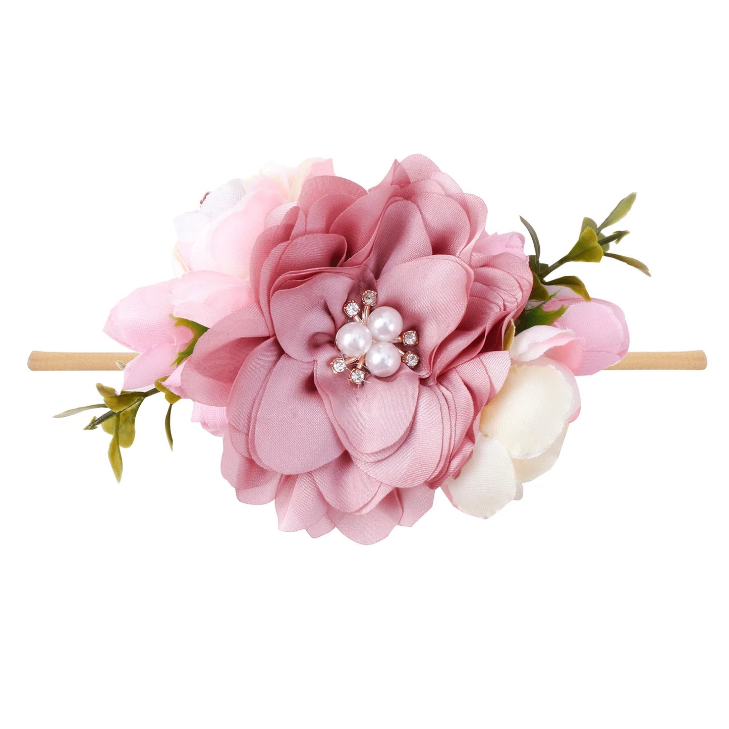 Baby Princess Flower Headband Girl's Floral Head Band Girl Flower Fontanelle Hair Dressing Headbands with big flower for party