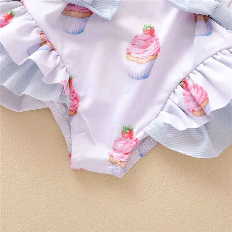 Maillots de bain pour bébé fille, ensemble bikini d'été, protection solaire, mignon, floral, pour tout-petits, maillots de bain une pièce pour la plage