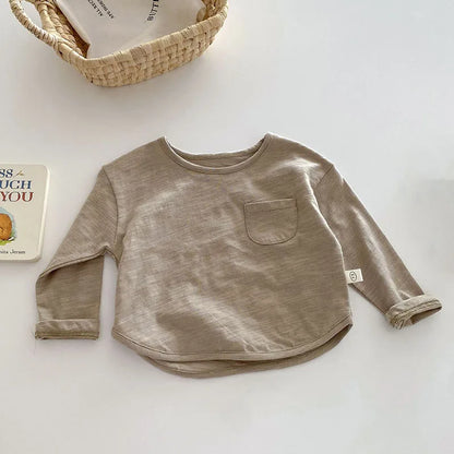 MILANCEL – Chemisier d'automne pour enfants, joli maillot de corps uni pour filles et garçons