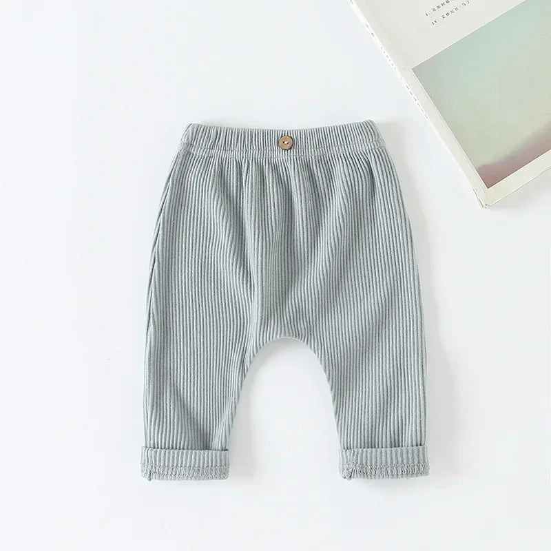Leggings simples et solides pour bébé, pantalons skinny à rayures pour filles, pantalons slim en coton élastique pour nouveau-né, pantalons extensibles pour garçons