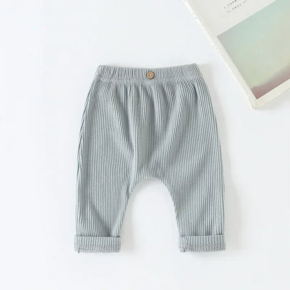 Leggings simples et solides pour bébé, pantalons skinny à rayures pour filles, pantalons slim en coton élastique pour nouveau-né, pantalons extensibles pour garçons