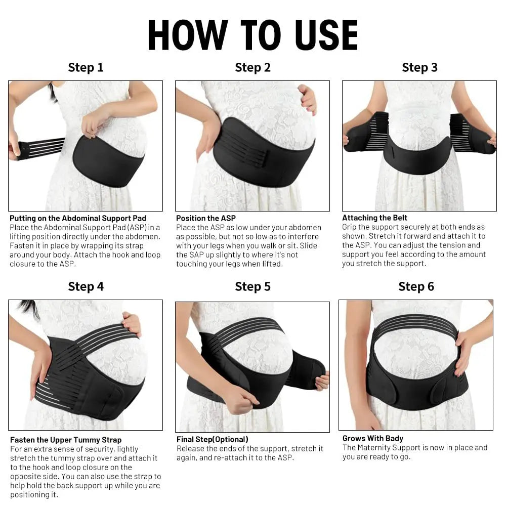 Ceinture de soutien respirante et réglable pour femmes enceintes, ceinture de soutien de la taille, ceinture prénatale et post-partum