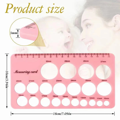 Règle de mesure de tétine double face en silicone, outil efficace pour tire-lait, accessoires pour nouveau-né