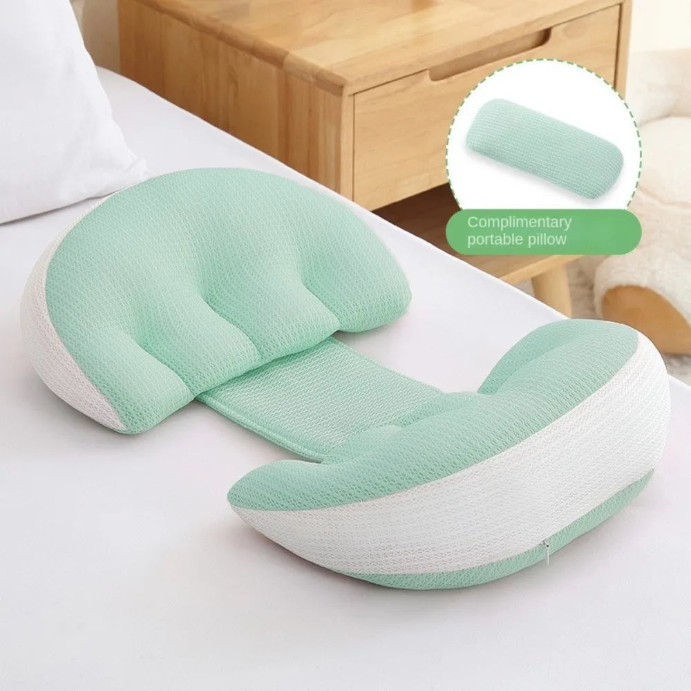Coussin de taille pour femmes enceintes, oreiller de maternité doux en forme de U, coussin de soutien abdominal confortable, coussin de grossesse, oreiller de sommeil
