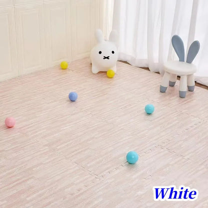 Puzzle Mat 12PCS 30x30cm Foam Play Mats Rug Baby Game Mat Baby Activity Gym Puzzle Mat Wood Grain Floor Mat Kids Carpet Play Mat