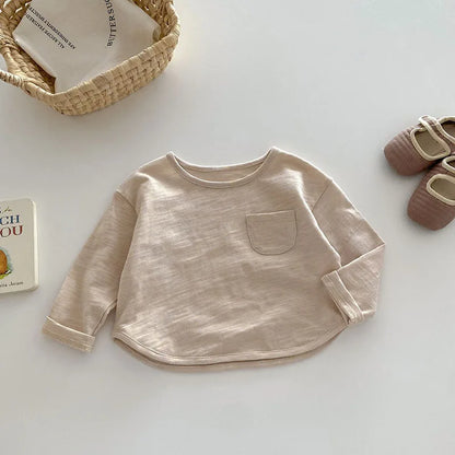 MILANCEL – Chemisier d'automne pour enfants, joli maillot de corps uni pour filles et garçons