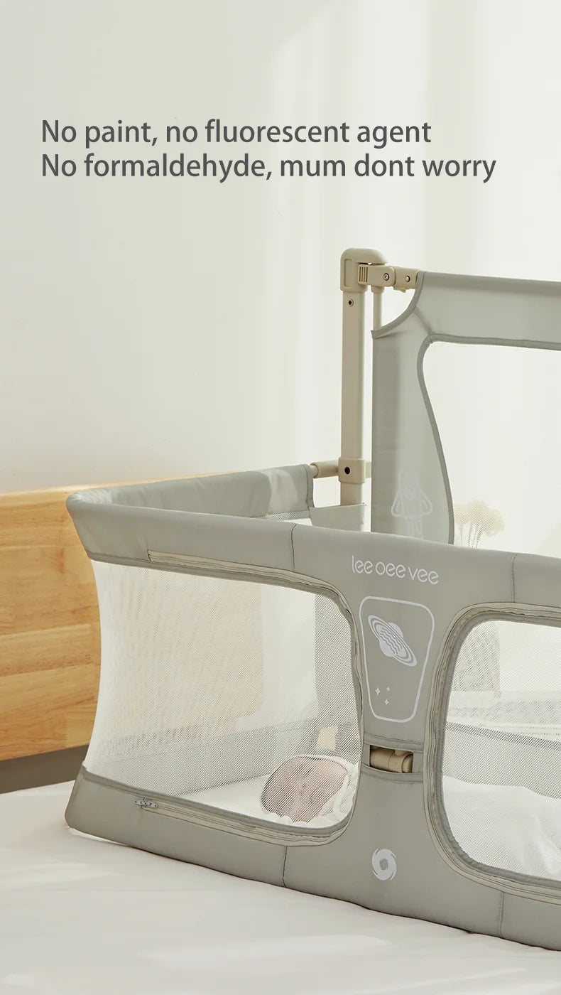 Simple and Lightweight Baby Cot Dual-use Comfortable Toddler Baby Bed within Bed Safety Protection Easy To Install Bedside Crib