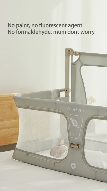 Simple and Lightweight Baby Cot Dual-use Comfortable Toddler Baby Bed within Bed Safety Protection Easy To Install Bedside Crib