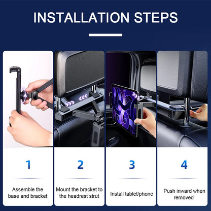 Kids Rear Seat Ipad Holder Car Seat Back Storage Hook for Phone Ipad Support Travel Child Baby Watching Cartoon Headrest Bracket