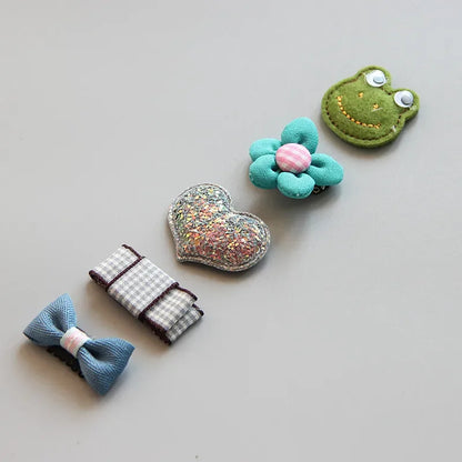 5Pcs/Set Baby Hair Clips Cute Girl Bows Crown Hair Clips Kids Child Baby Hairpins Barrettes Haarspeldjes Baby Hair Accessories