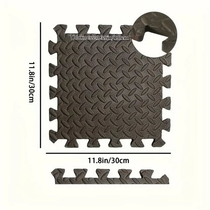 16-Piece Baby Activity Mat Leaf Pattern Anti-slip Shock-absorbing Interlocking Floor Tiles Suitable for Bedroom and Living Room