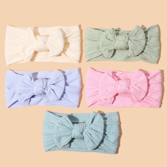 48 Colors Bow Baby Headband for Child Bowknot Newborn Headwear Cables Turban for Kids Elastic Headwrap Baby Hair Accessorie New