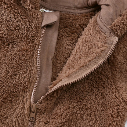 Barboteuse d'hiver épaisse en coton pour bébé, combinaison chaude à manches longues pour fille de 0 à 24 mois, pyjama à capuche en polaire pour nouveau-né garçon, 2025